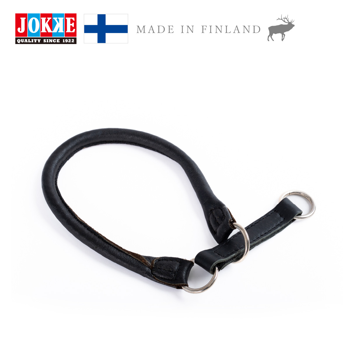 犬用ハーフチョークTOKKA(トッカ)JOKKE ヨッケ【北欧製エルクレザー】